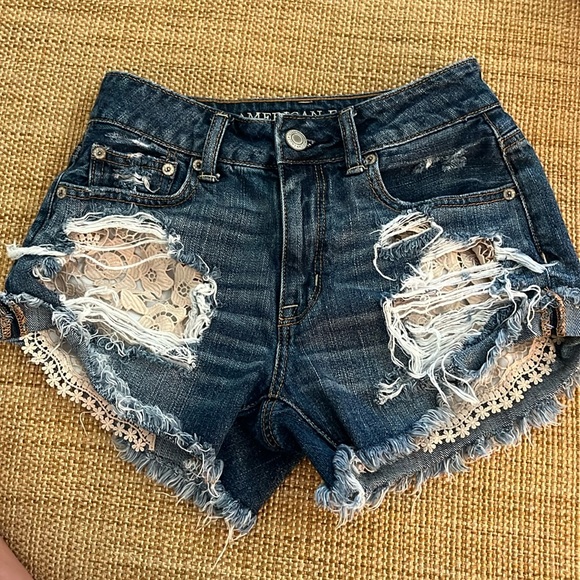 American Eagle Hi-Rise Festival Shorts Size 00 - Picture 1 of 4
